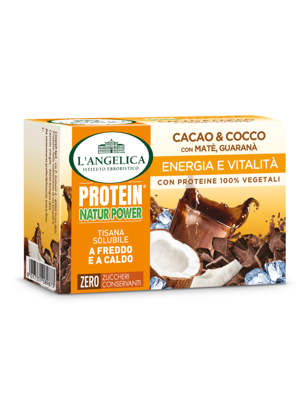 Tisana con Proteine Solubile L'Angelica Sapore Cioccolato e Cocco