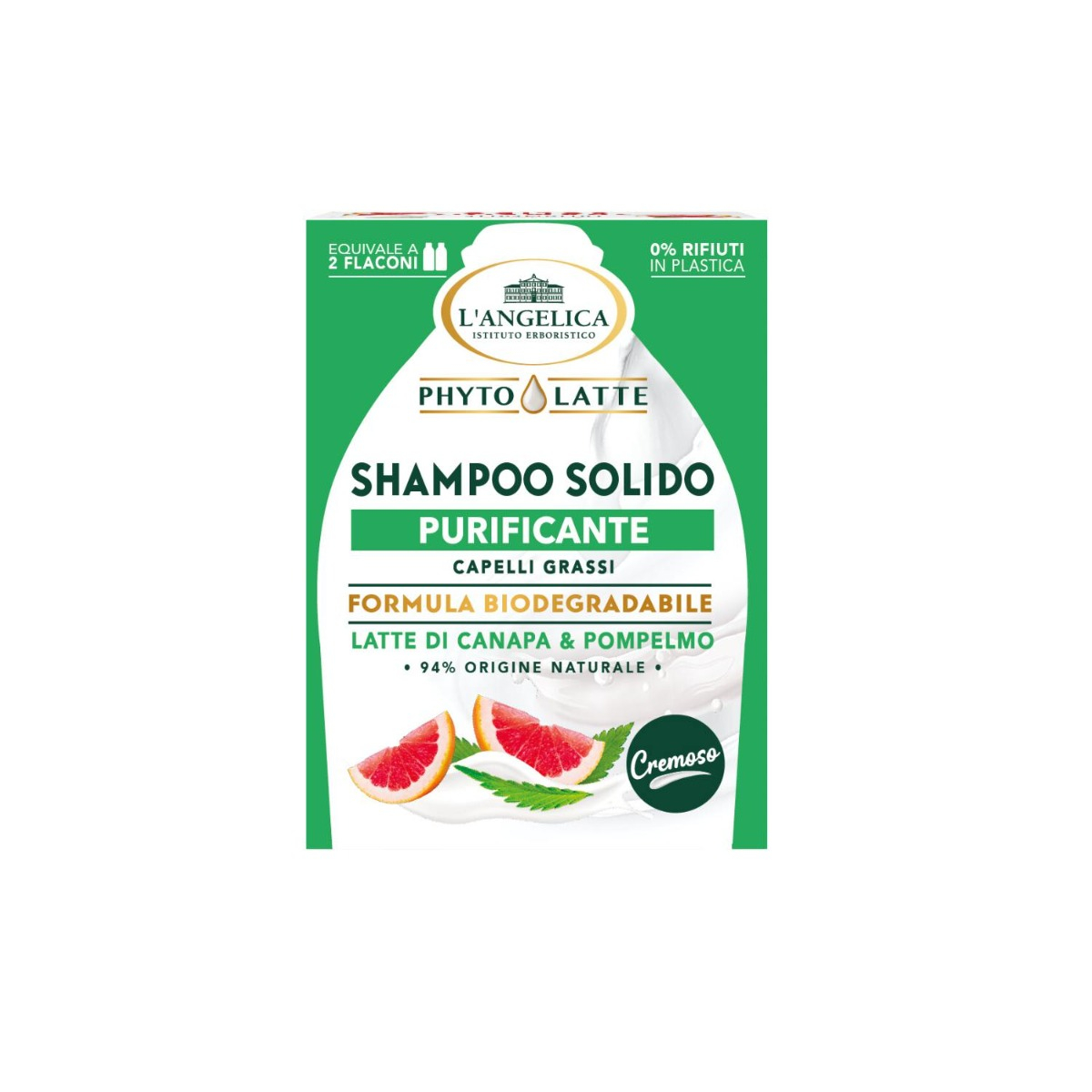 Shampoo Solido Latte di Canapa e Pompelmo 